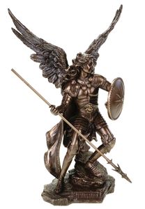 Erzengel Raphael Schutzengel Figur bronziert