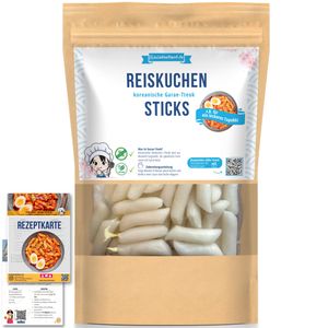 Tteok koreanischer Reiskuchen für z.B. Tteok-bokki - tteokbokki - 400g