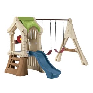 Step2 Play up Gym Set Spielturm mit Rutsche und Schaukel | XXL Kunststoff Spielplatz / Spielgerät für Kinder