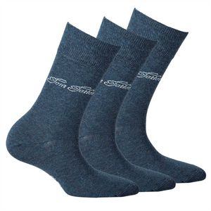TOM TAILOR 3er Pack Damen Socken - Basic, einfarbig Blau 39-42