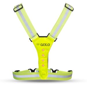 Gato LED Safer Sport Vest Sicherheitsweste, Farbe:Gelb