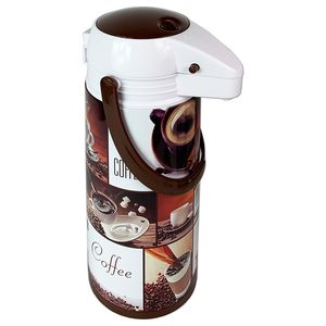 Airpot Metall 1,9 Liter Pumpkanne mit Glaseinsatz Coffee / Zucker