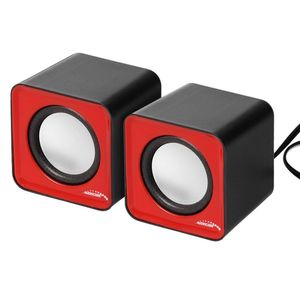Kompakt Mini Stereo-Lautsprecher PC Computer Laptop USB Paar Boxen  Rot Audiocore