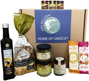 Präsentkorb Geschenkkorb Griechenland Olivenöl Oliventaste Weinblätter 8tlg