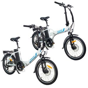 smartEC Faltrad Pedelec 2er Pack Camp-20D & Camp-20H E-Bike Klapp-Elektrofahrrad 20 Zoll 36V 15,6AH Reichweite 100km Weiss Modelljahr 2024