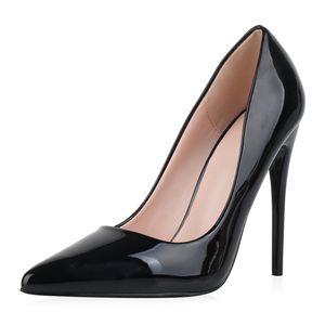 VAN HILL Damen Pumps High Heels Stiletto Elegante Schuhe Absatzschuhe 890003, Farbe: Schwarz, Größe: 37