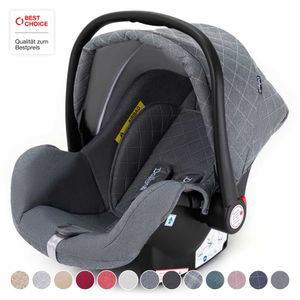 Daliya® Bebesafe Babyschale Gruppe 0+ Autoschale Babyautositz Autositz ( Grau mit Muster )