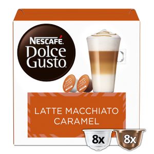 Nescafé Dolce Gusto Caramel Latte Macchiato, Karamell, Kapseln, Kaffeekapsel, Café, Coffee, Kaffee, 16 Kapseln (8 Portionen)