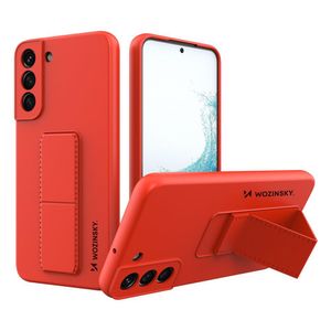 Silikónové puzdro na Samsung Galaxy S22 5G S901 Wozinsky Kickstand červené