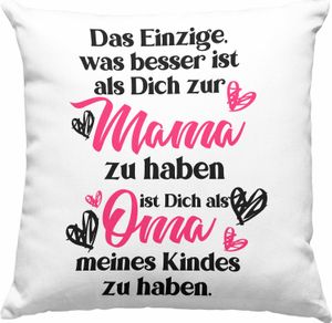 Trendation - Mutter Geschenk Mama Deko-Kissen mit Füllung 40x40 Muttertag Muttertagsgeschenk Mama Deko-Kissen mit Füllung 40x40 Spruch  Deko-Kissen mit Füllung 40x40 Spruch (Rosa)