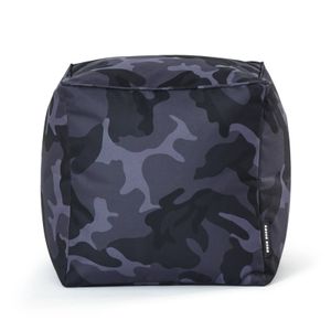 Cube Hocker 40x40x40 cm - Camouflage Schwarz