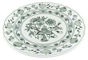 Český porcelán Zelený cibulák Mělký talíř 26 cm Český porcelán Zelený cibulák Mělký talíř 26 cm