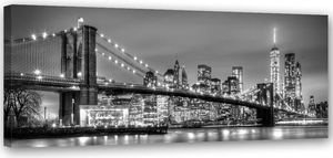 Leinwandbild brooklyn-brücke new york 90x30 cm Feeby grau wandbild bereit zum aufhängen