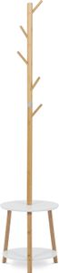 Holzregal, Bambus massiv, weiß, naturfarben N1004 Holzregal, Bambus massiv, weiß, naturfarben N1004