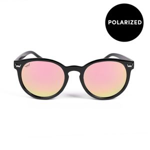 Vuch Frauen-Sonnenbrillen polarisierte Foxy 14291 Rosa gläser Schwarz