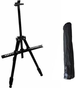 Staffelei für Werkstatt, Aluminium, schwarz, 46,2x93/166,5 cm