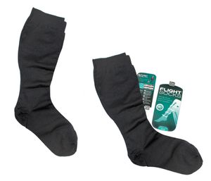 2 Paar Flight Socks Größe S  Kompressionsstrümpfe Flugsocken Travel Socks schwarz - 801