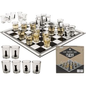 Out of the Blue Glas-Trinkspiel, Schach, mit 32 Gläsern