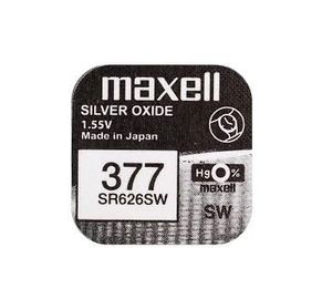maxell - SR626SW / 377 - 1,55 Volt 28mAh Silberoxide - Knopfzelle - 10er Pack