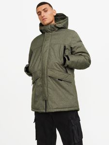 Jack&Jones Jacke BLACK Gefütterter Parka mit Kapuze