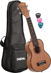 Cascha HH2026 Premium Mahagoni Sopran Ukulele Set