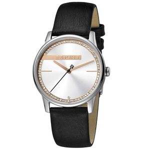 Esprit ES1L082L0015 Rock Watch Dámské kožené hodinky s černým řemínkem