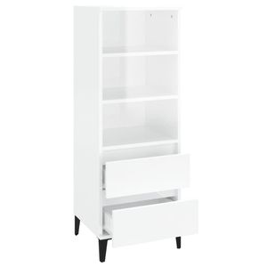 vidaXL Highboard High Gloss White 40x36x110 cm Dřevěný materiál