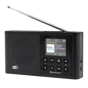 Soundmaster DAB165SW DAB+/FM Radio mit Akku, tragbar, schwarz