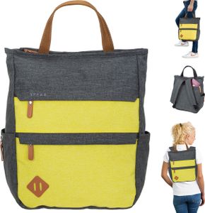 Rucksack Damen Herren Spear Hygge Damenrucksack Freizeitrucksack Büro Sport Freizeit backpack Geheimfach A4 12789 New Anthrazit-Gelb