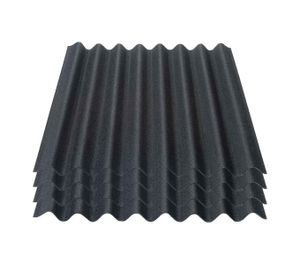 Onduline Easyline Dachplatte Wandplatte Bitumenwellplatten Wellplatte 4x0,76m²  - schwarz