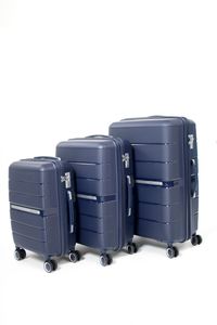 AttitudeZ EliteZ Blau Kofferset 3tlg Trolley Reisekoffer Hartschale S M L Koffer | TSA Schloss | erweiterbar