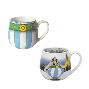 Könitz Porzellan Kaffee Becher Set Asterix 2 teilig schöne Geschenk Idee originelle Kaffee Tassen im Set