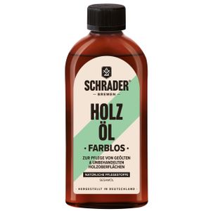 Schrader Holz Öl Farblos - Pflegeöl für Holzoberflächen  - Inhalt 250ml, S0425001