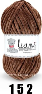 LEAMI Chenille Soft UNI  152 dunkelbraun