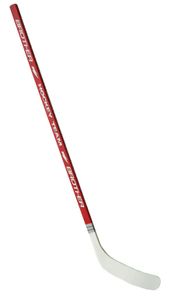 H3377-LE Hockeyschläger aus Kunststoff mit Furnier 147 cm – links – rot