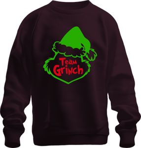 Vianočné oblečenie Team Grinch Anti-Christmas - Christmas Xmas Uni vianočný sveter, bordová, XXL