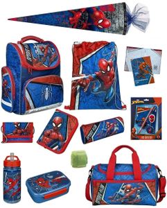 Spiderman Schulranzen Set 16tlg. Undercover Clou Ranzen 1. Klasse mit Sporttasche  und Schultüte 85cm