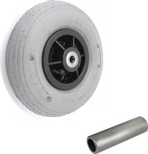 Kola Ø 200 mm, kolo pro invalidní vozík 200x50, kolečkové křeslo s plastovým ráfkem šedé barvy s pouzdrem (200LS)