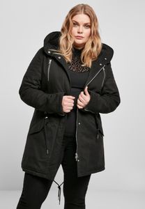 Urban Classics dámska zimná bunda s bavlnenou podšívkou Sherpa Parka TB1370 Schwarz Black 5XL