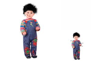Horror-Puppe-Kostüm für Kleinkinder Kleinkinder-Halloween-Kostüm bunt