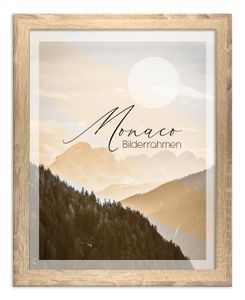 Bilderrahmen Monaco - 60x90 cm, Sonoma EicheNachbildung, 1 mm Kunstglas klar
