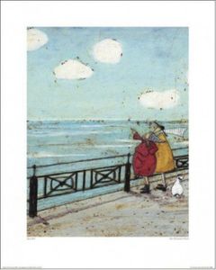 Sam Toft Poster Kunstdruck - Mrs Mustard Zeigt Ihre Lieblingswolke (50 x 40 cm)