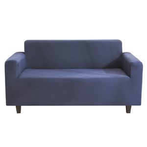 Navy Blau Stretched Chair Sofa Schonbezug Für 2 Sitz – Polyester Stoff Rutschfester Weicher Sofabezug, Waschbarer Möbelschutz
