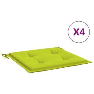 vidaXL Gartenstuhl-Kissen 4 Stk. Hellgrün 50x50x3 cm Oxford-Gewebe