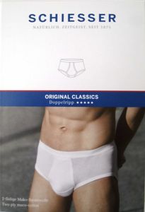 SCHIESSER, Doppelripp Herren Slip, ORIGINAL CLASSICS, weiß, 6