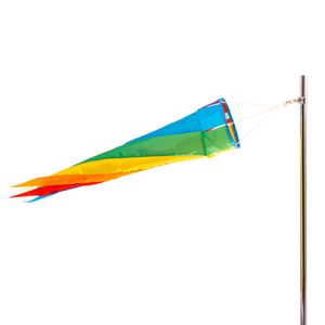 PHENO FLAGS Regenbogen Windsack, 90 cm - Bunte Gartendeko für Draußen