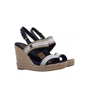 Tommy Hilfiger Buty Golden Webbing Wedge, FW0FW07089DW6