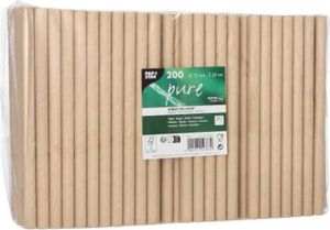 1200 Bubble Tea Halme Papier "pure" Ø 12 mm · 20 cm braun