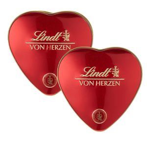 Lindt Von Herzen pralinková zmes v kovovej srdiečkovej plechovke 30g balenie 2