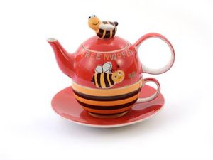 Tea for one Set "Fritzi" Keramik, 4 teilig Kanne: 0,4 l, Tasse: 0,2 l